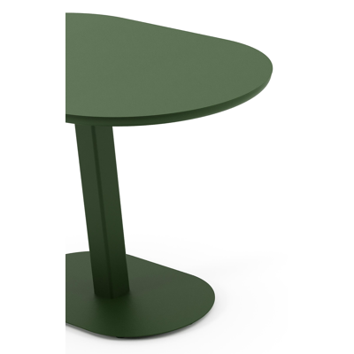 Teramo kantelbare tuintafel rechthoekig afgerond in groen aluminium - L 110 x B 70 x H 74 cm