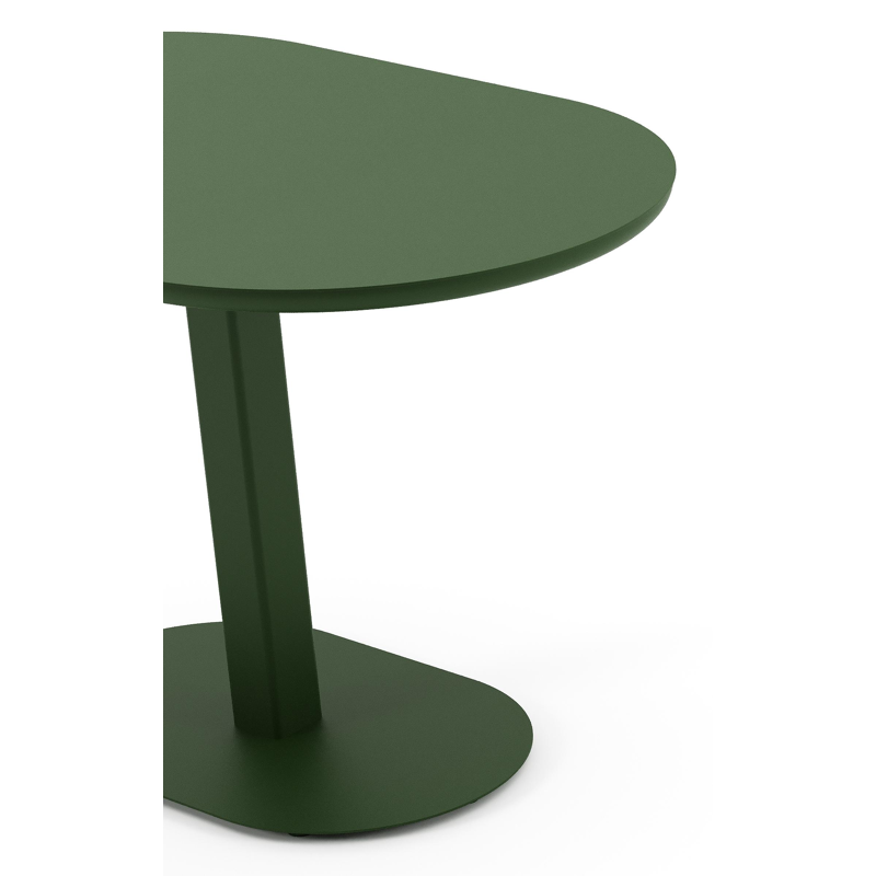 Teramo kantelbare tuintafel rechthoekig afgerond in groen aluminium - L 110 x B 70 x H 74 cm