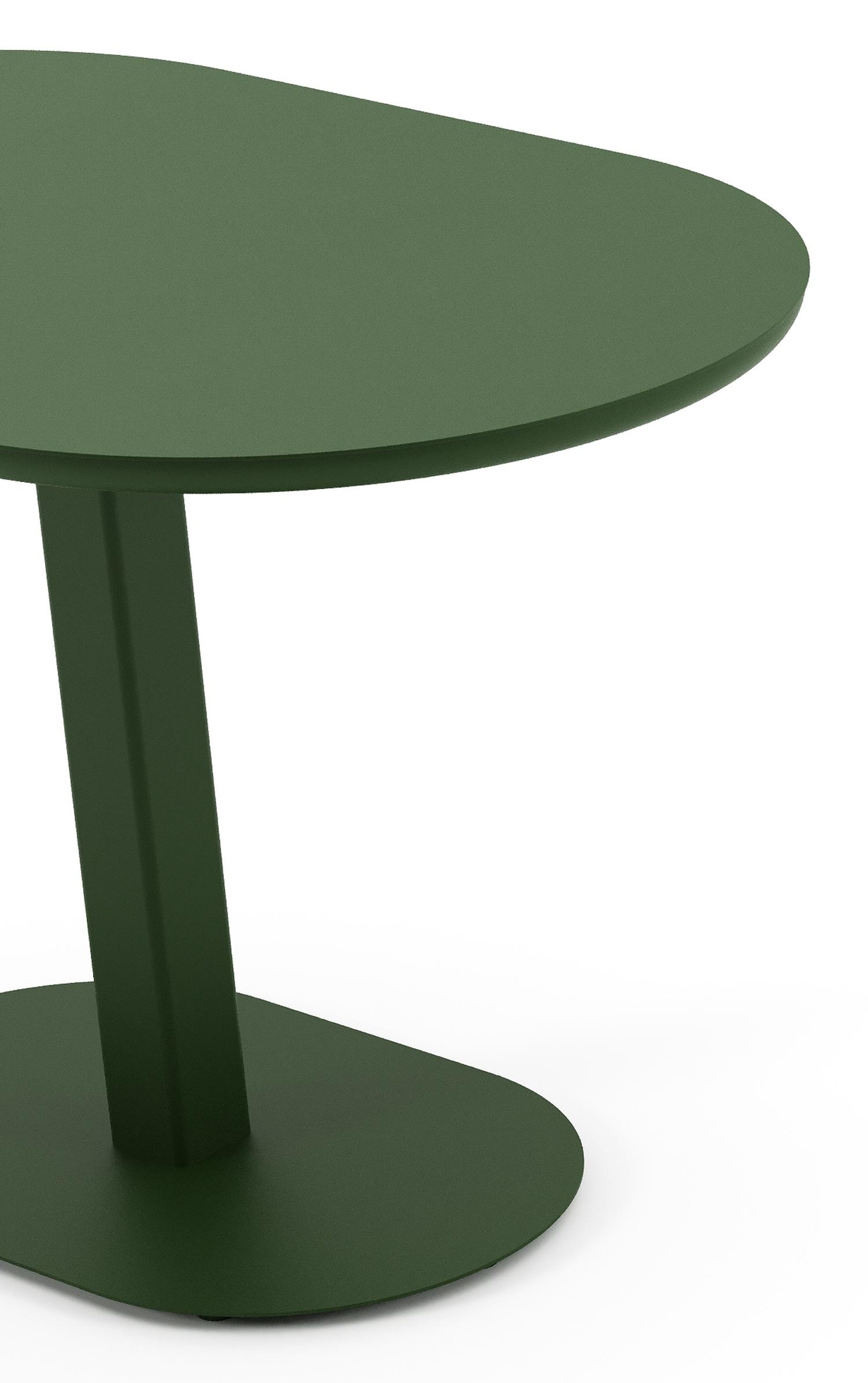 Teramo kantelbare tuintafel bombo in groen aluminium - L 110 x B 70 x H 74 cm