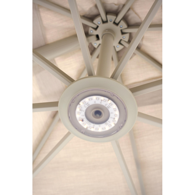 Lampe LED beige pour parasol pendant