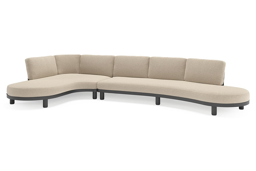 Chaise longue rechts + 3-zit organisch