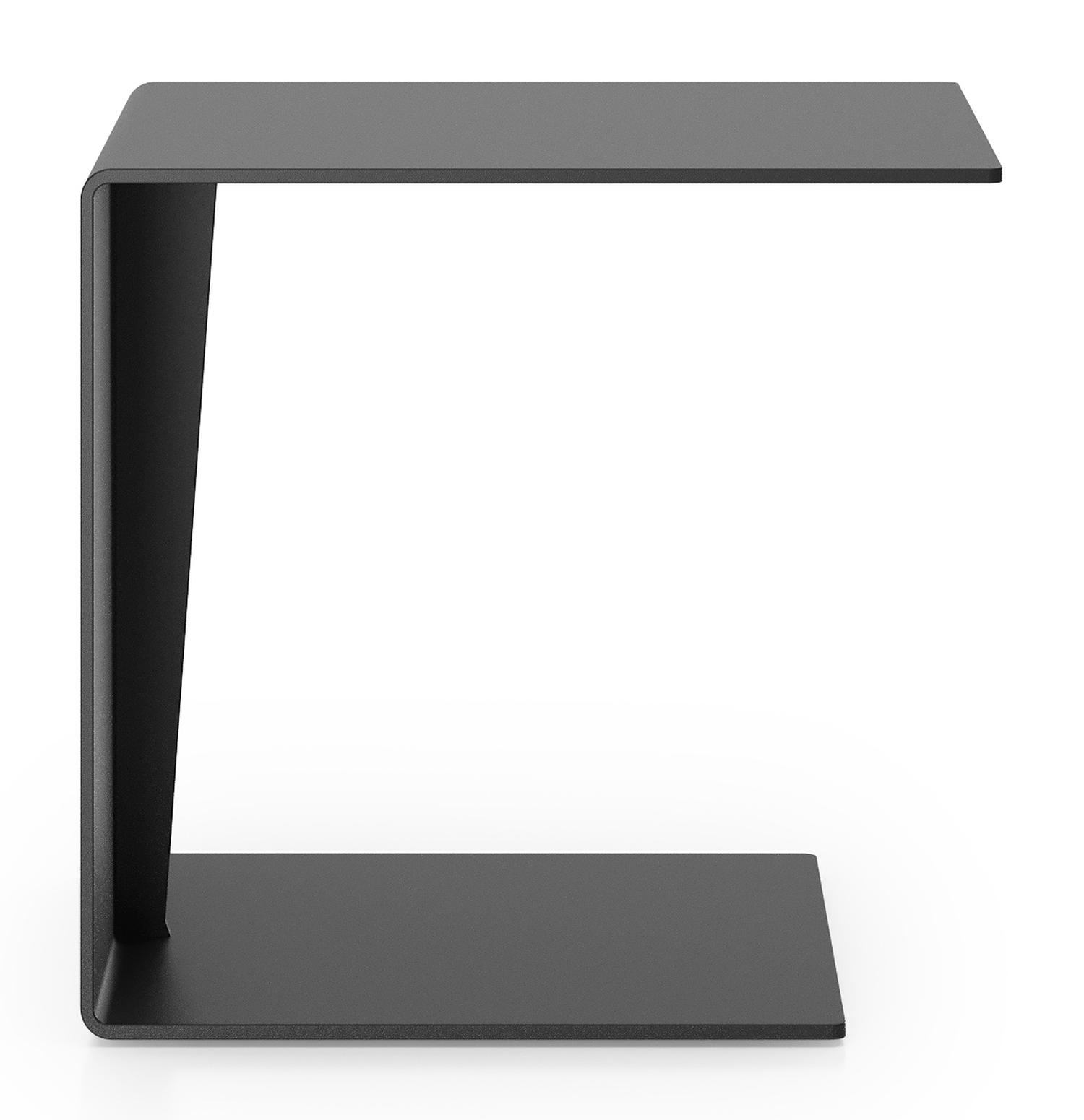 Table d'appoint Tufo en aluminium noir - Lg 40 x larg. 47 x H 45 cm