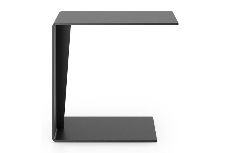 Table d'appoint Tufo en aluminium noir - Lg 40 x larg. 47 x H 45 cm
