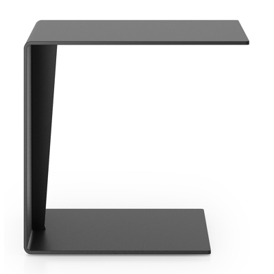 Table d'appoint Tufo en aluminium noir - Lg 40 x larg. 47 x H 45 cm