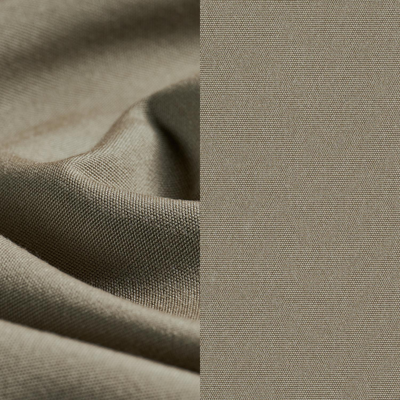 Parasol pendant Rufina en aluminium blanc avec toile de parasol en all weather sunbrella® luxe solid taupe - Larg1 400 x Larg2 300 cm (sans pied de parasol)