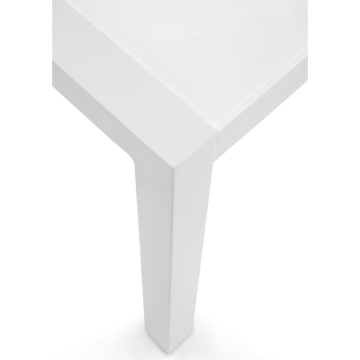 Calobra verlengbare tuintafel in wit aluminium en glas wit - L 220/330 x B 107 x H 75 cm