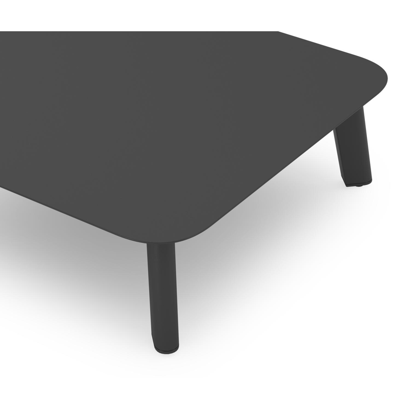 Mosa loungetafel in zwart aluminium - L 64 x B 64 x H 21 cm