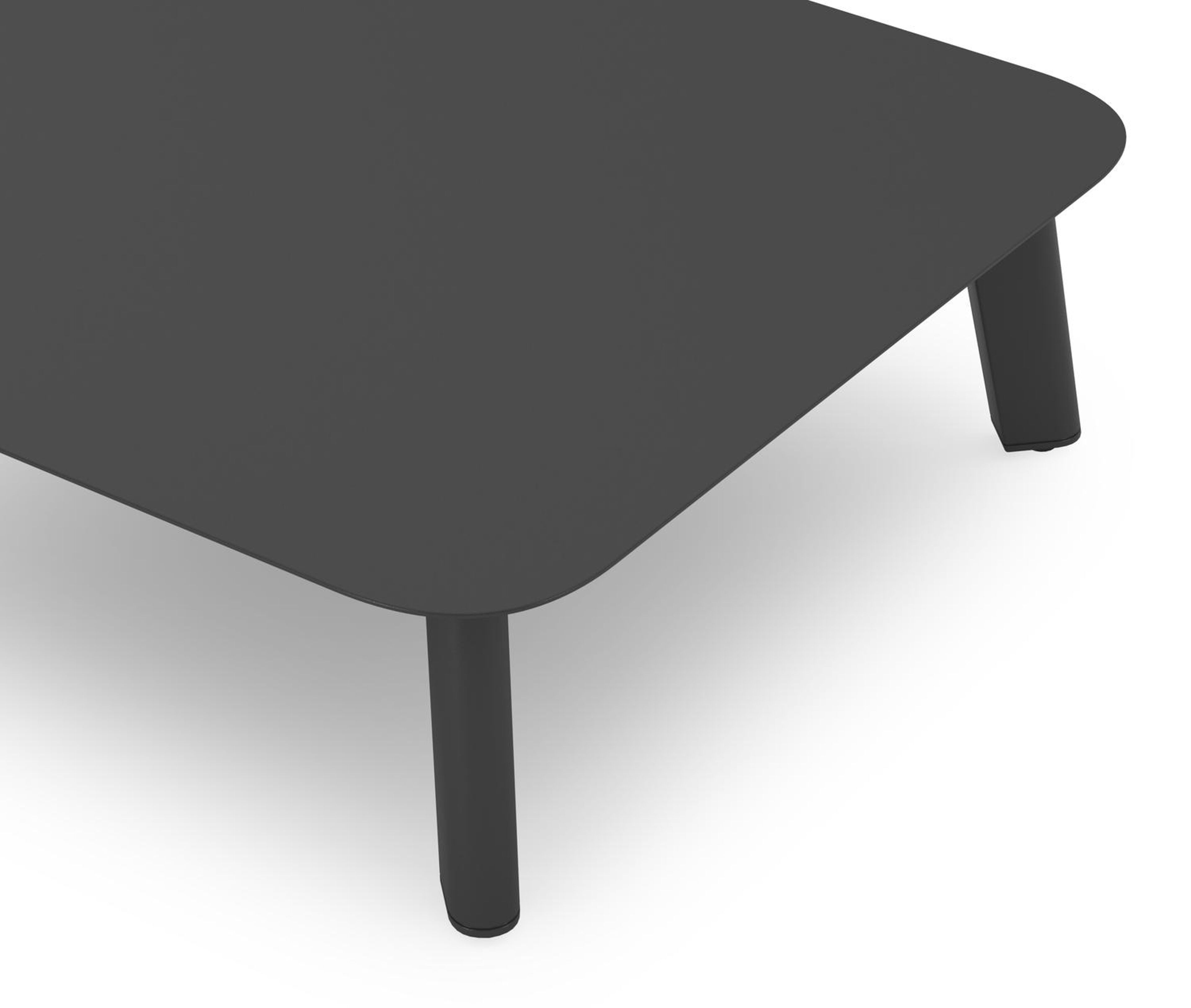 Table basse Mosa en aluminium noir - Lg. 64 x Lrg. 64 x Haut. 21 cm