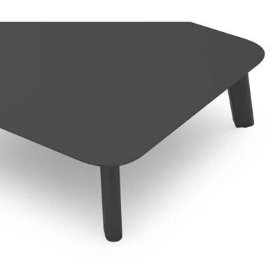 Mosa loungetafel in zwart aluminium - L 64 x B 64 x H 21 cm