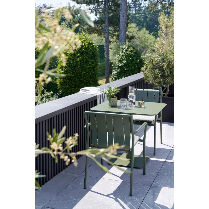 Fano kantelbare tuintafel in groen aluminium - L 80 x B 80 x H 73 cm