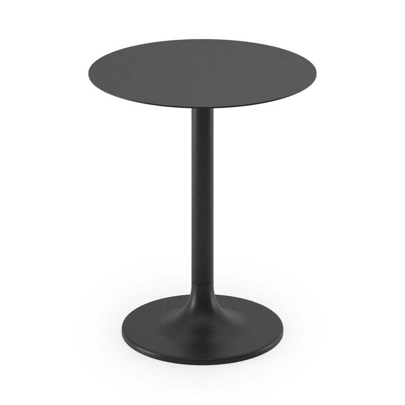 Table d'appoint Litta en aluminium noir - Dia. 43 x H 50 cm