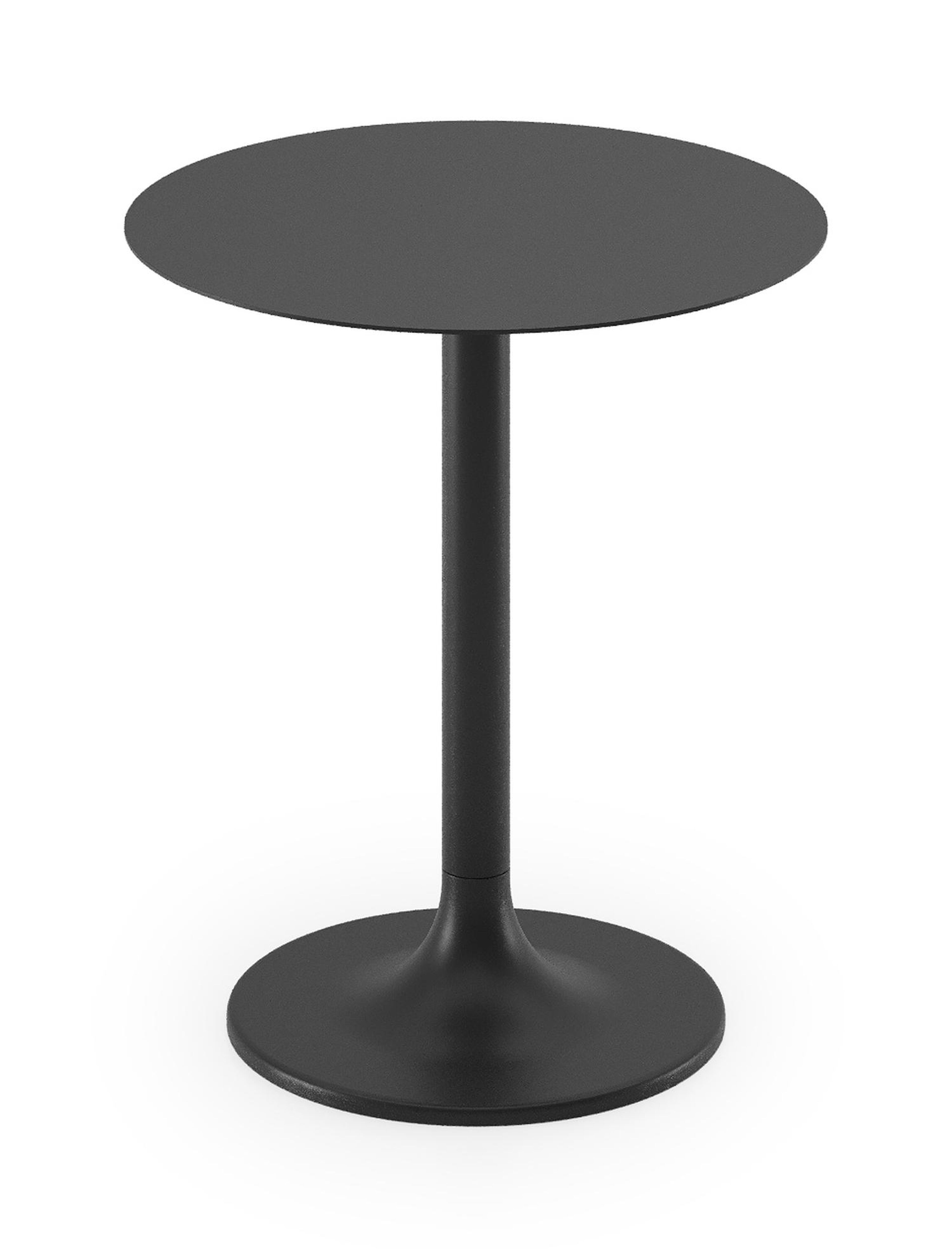 Table d'appoint Litta en aluminium noir - Dia. 43 x H 50 cm