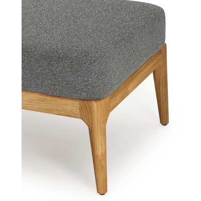 Pouf Orso en teck et coussins en all weather cosytica Catania Black