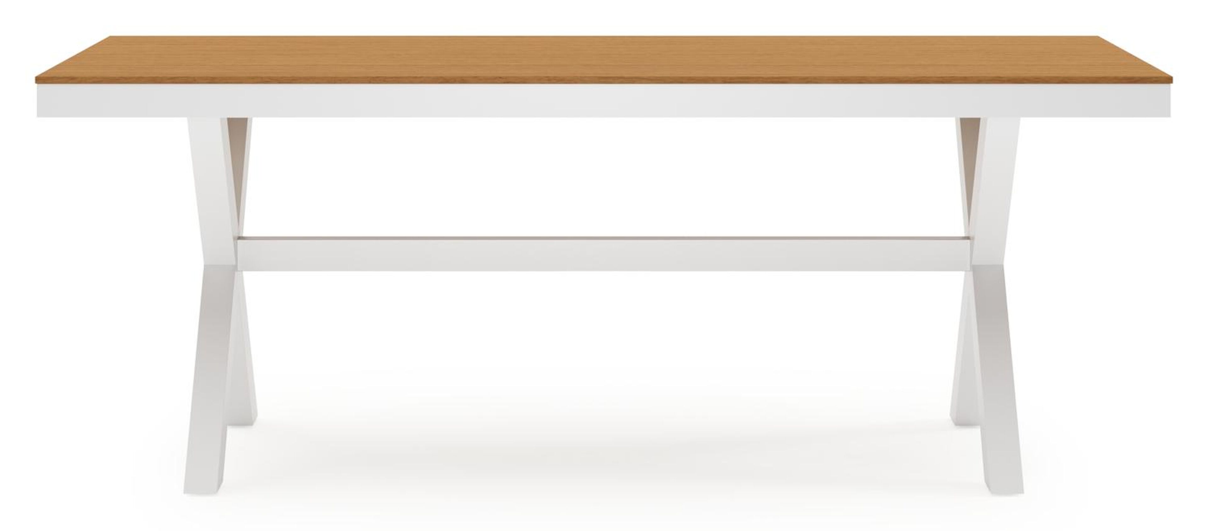 Bahia tuinset in wit aluminium en polywood met 6 stapelbare Melo tuinstoelen