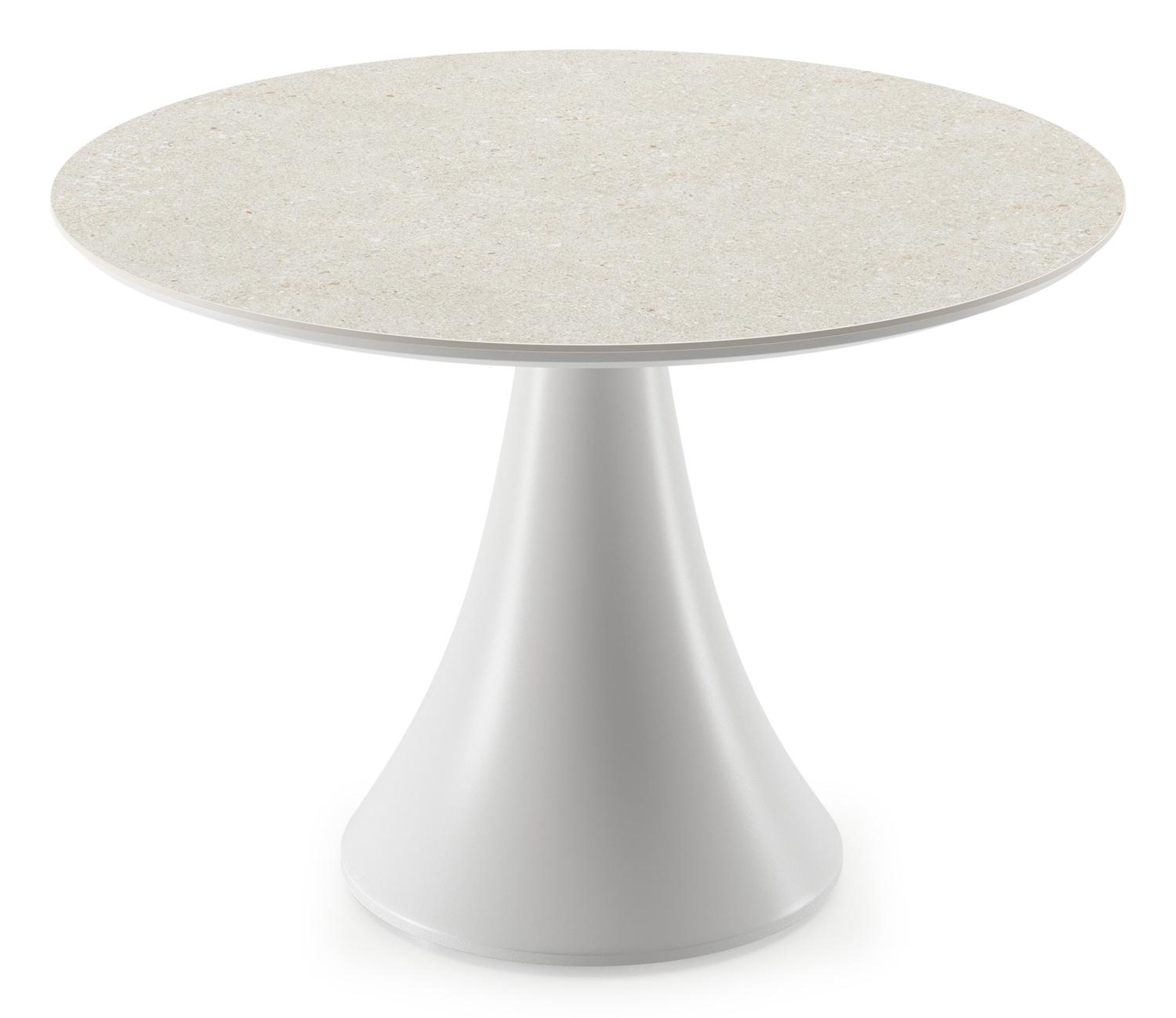 Fano loungetafel in wit aluminium en volkeramiek shilin - Dia. 85 x H 55 cm