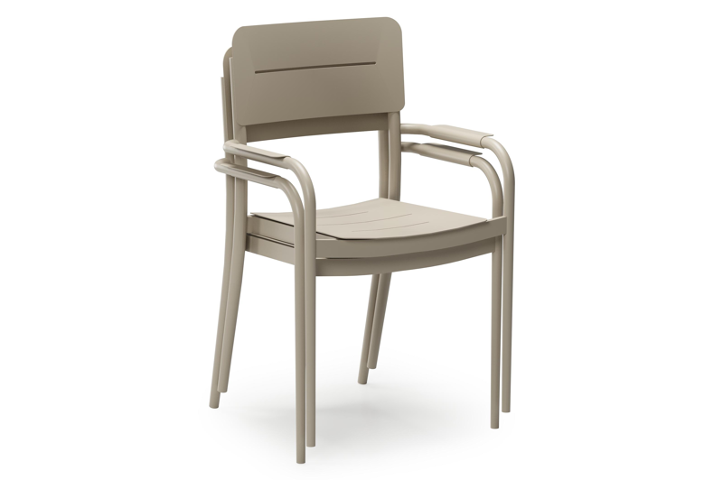 Salto tuinstoel in beige aluminium