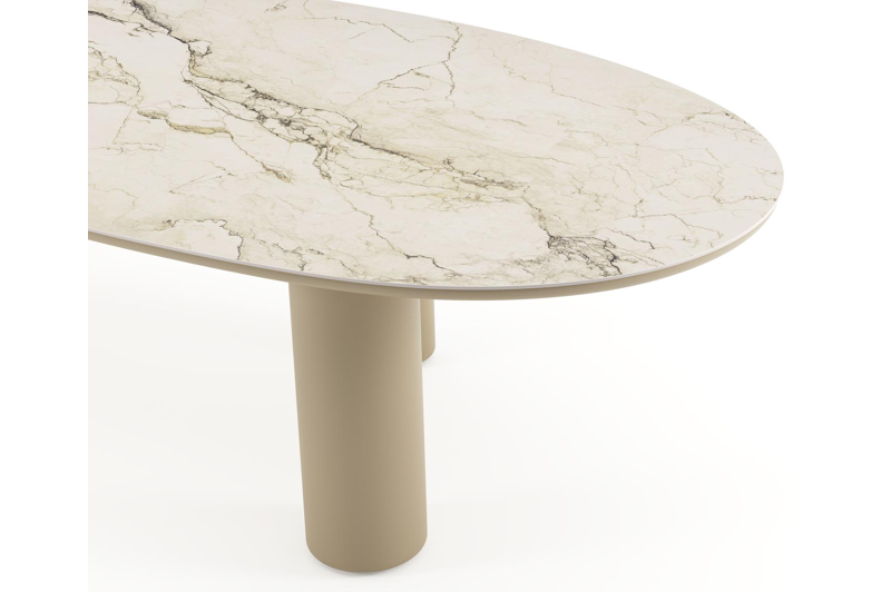 Amico tuintafel mango in beige aluminium en volkeramiek Colorado Dunes - L 320 x B 140 x H 73.5 cm