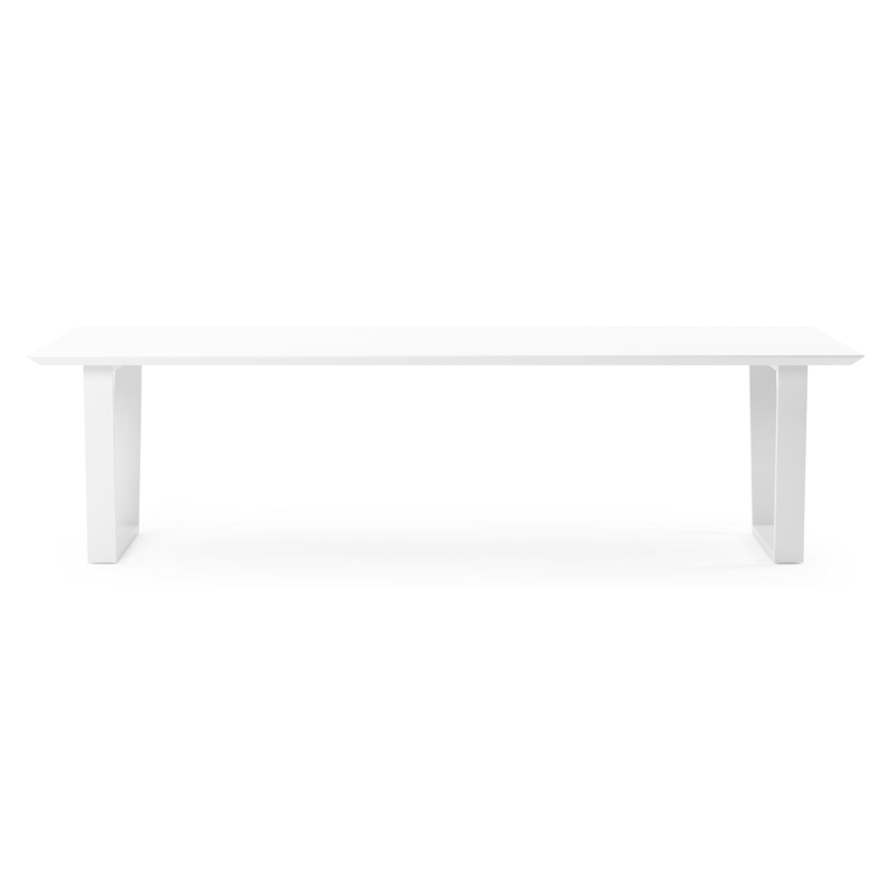 Pagino tuintafel in wit aluminium en volkeramiek arctic white - L 280 x B 110 x H 74,5 cm