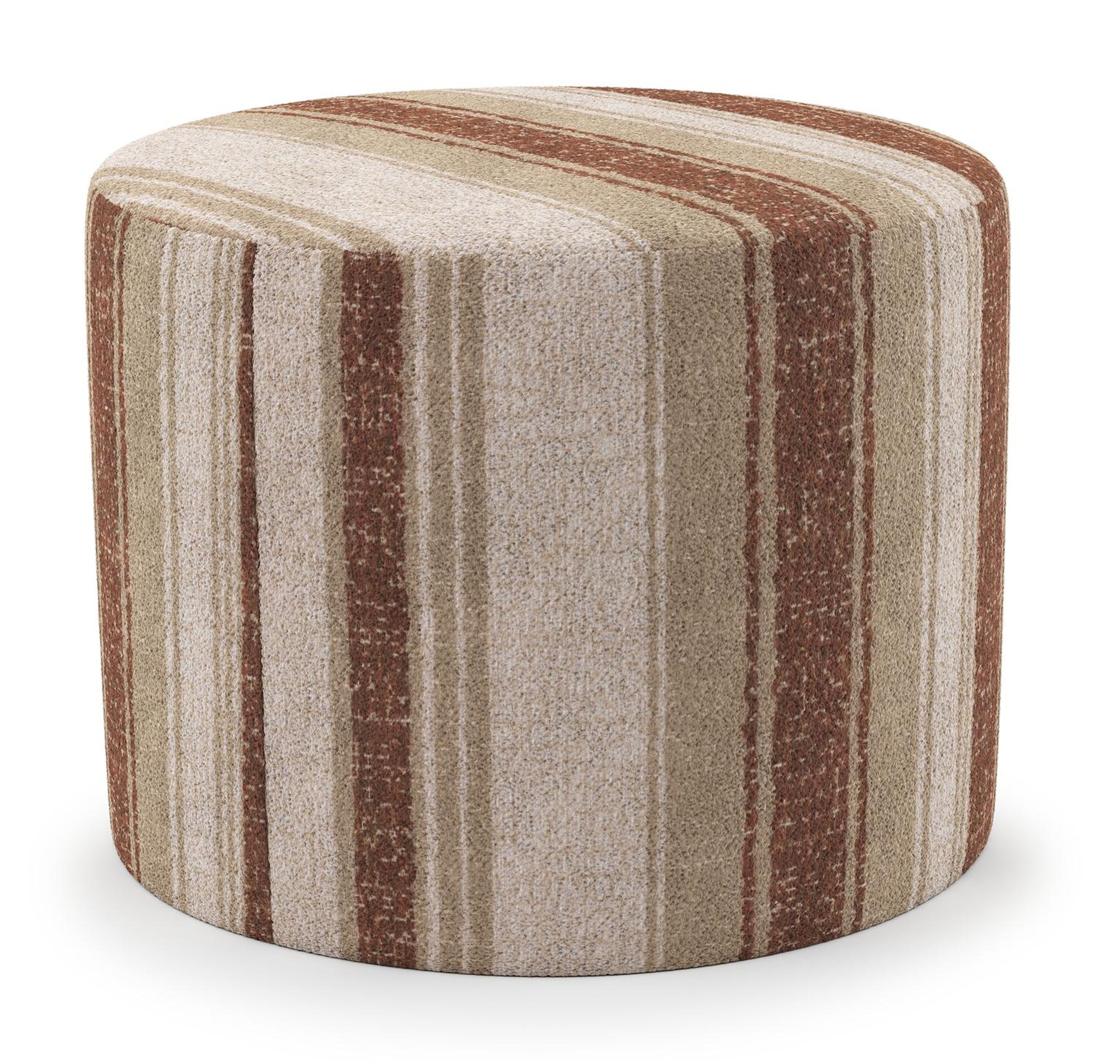 Ronde Masso poef in tonga rust all weather cosytica - Dia. 55 x H 40 cm