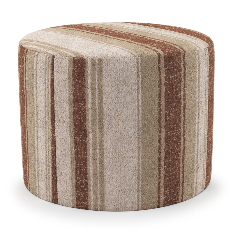 Ronde Masso poef in tonga rust all weather cosytica - Dia. 55 x H 40 cm
