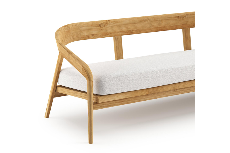 Lacrima loungeset in teak met soul optik all weather Solica kussen