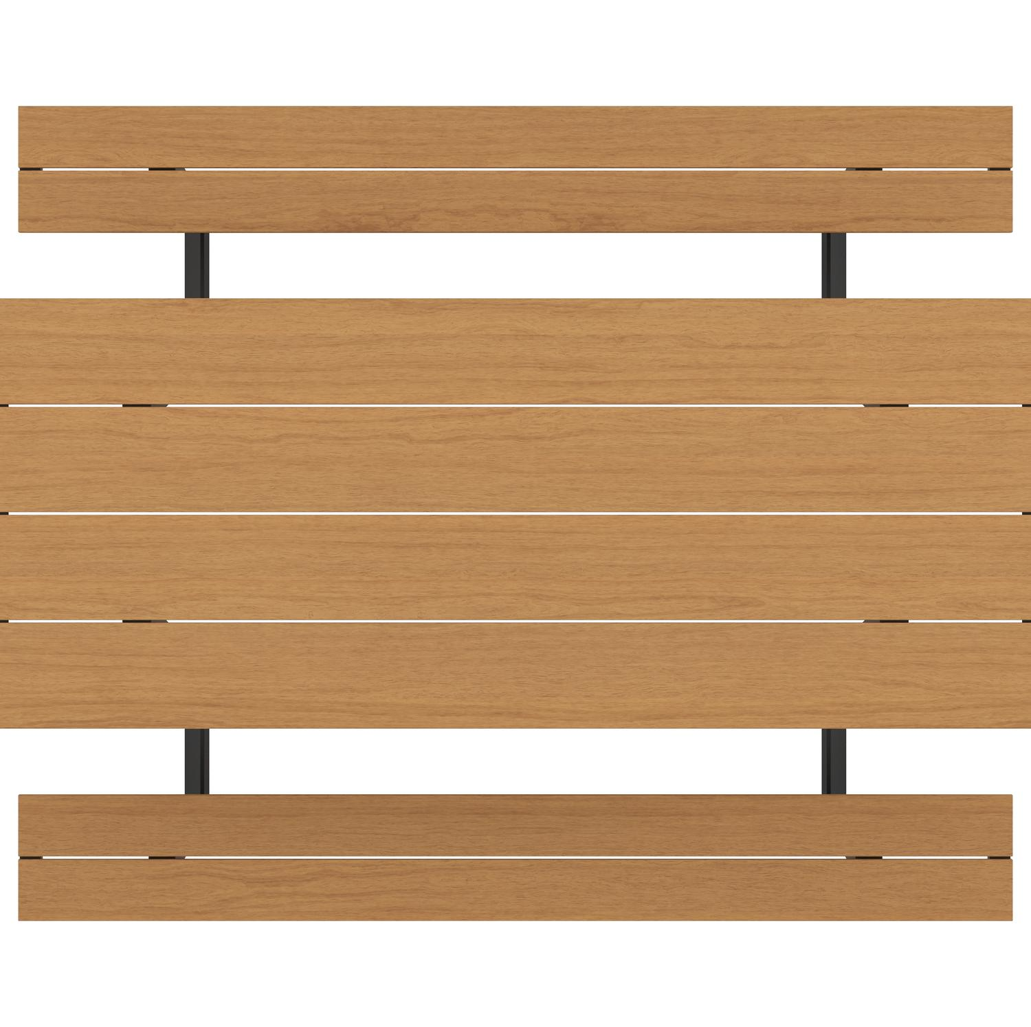 Altura picknicktafel in zwart aluminium en polywood tafelblad - L 220 x B 174 x H 74 cm