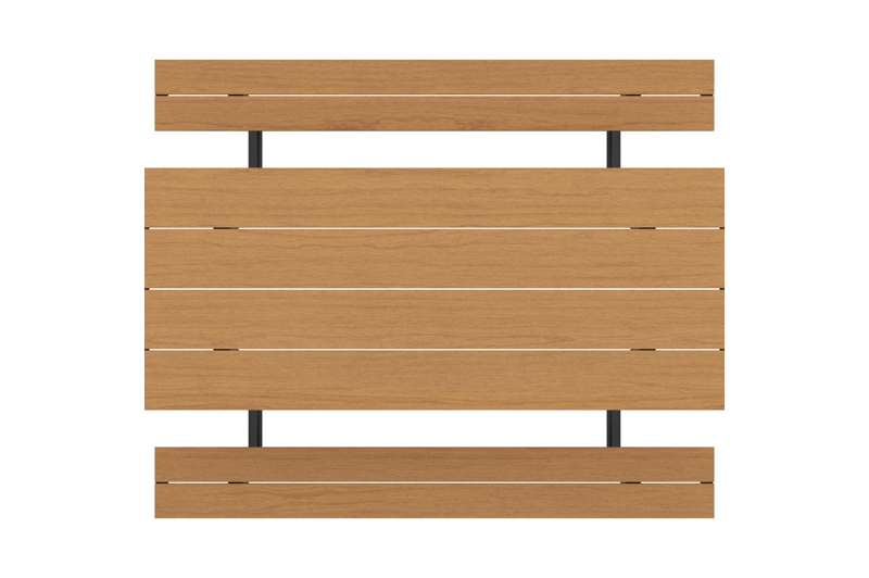 Altura picknicktafel in zwart aluminium en polywood tafelblad - L 220 x B 174 x H 74 cm