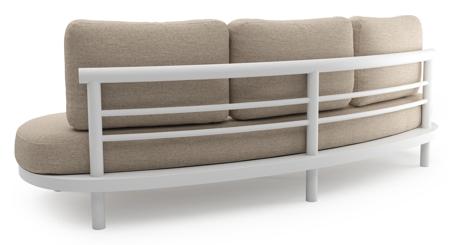 Lindo loungeset in wit aluminium met rustic weather+ softtouch kussen