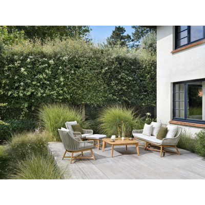 Table basse Lacrima en teck - Lg 90 x larg. 90 x H 37 cm