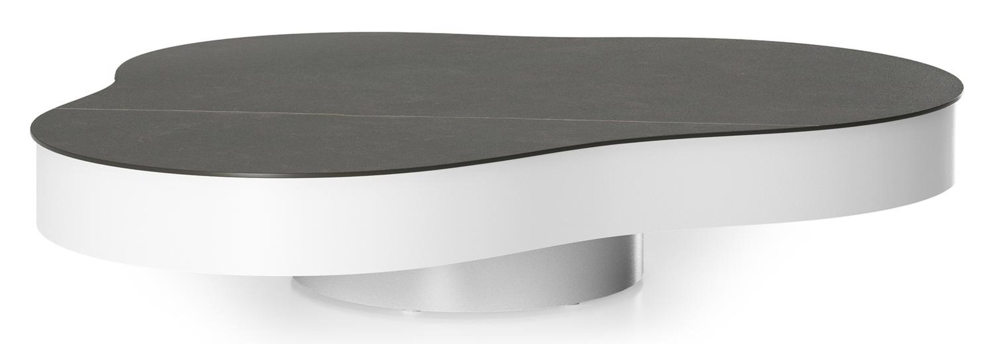 Lomano loungetafel cloud in wit aluminium en volkeramiek Calatorao - L 131 x B 108 x H 25 cm