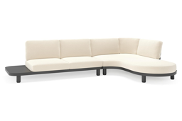 Chaise longue links + 2-zit