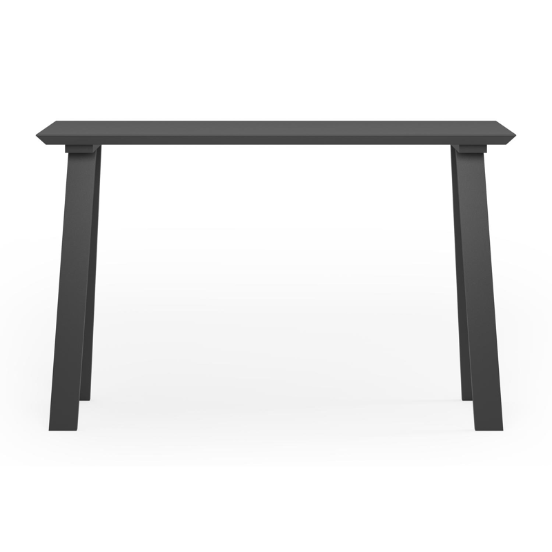 Table de bar Cesano en aluminium noir et céramique pleine nero black - Lg 170 x Larg. 70 x H 106 cm