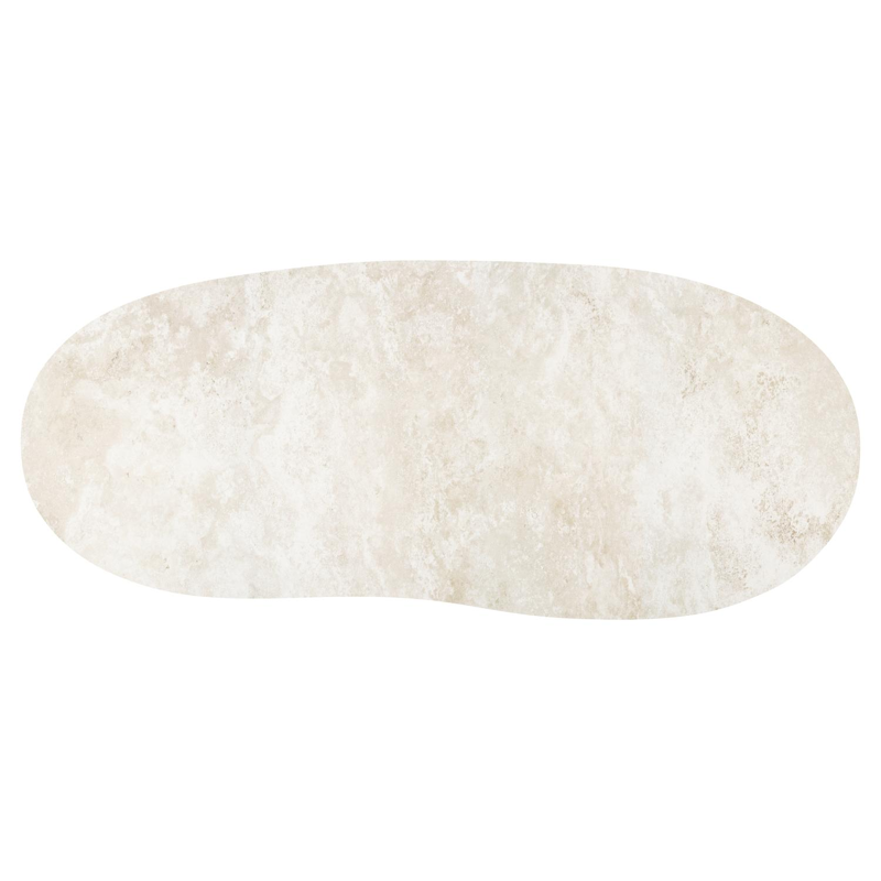 Amico tuintafel organisch in taupe aluminium en volkeramiek Rapolano - L 280 x B 120 x H 73.5 cm