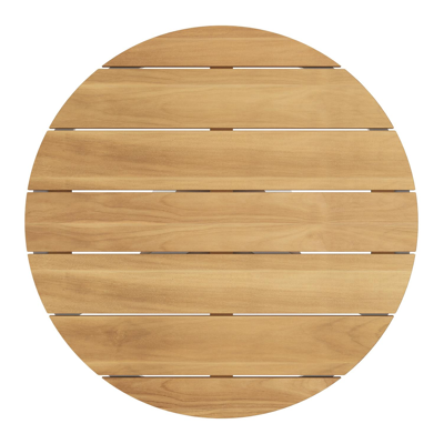 Fano loungetafel in wit aluminium en teak  - Dia. 85 x H 55 cm