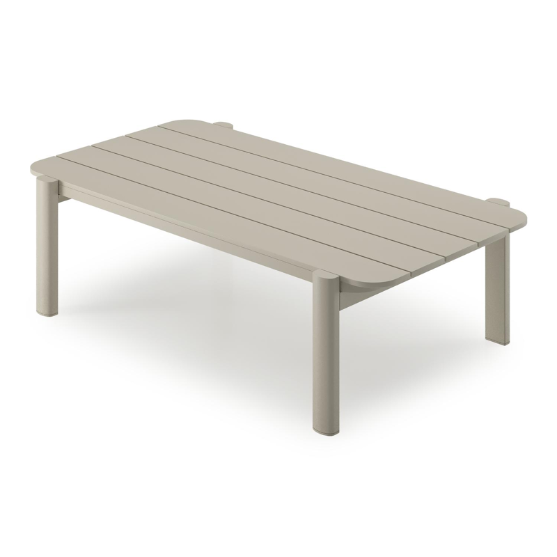 Salamanca loungetafel in beige aluminium - L 120 x B 68.3 x H 34.4 cm