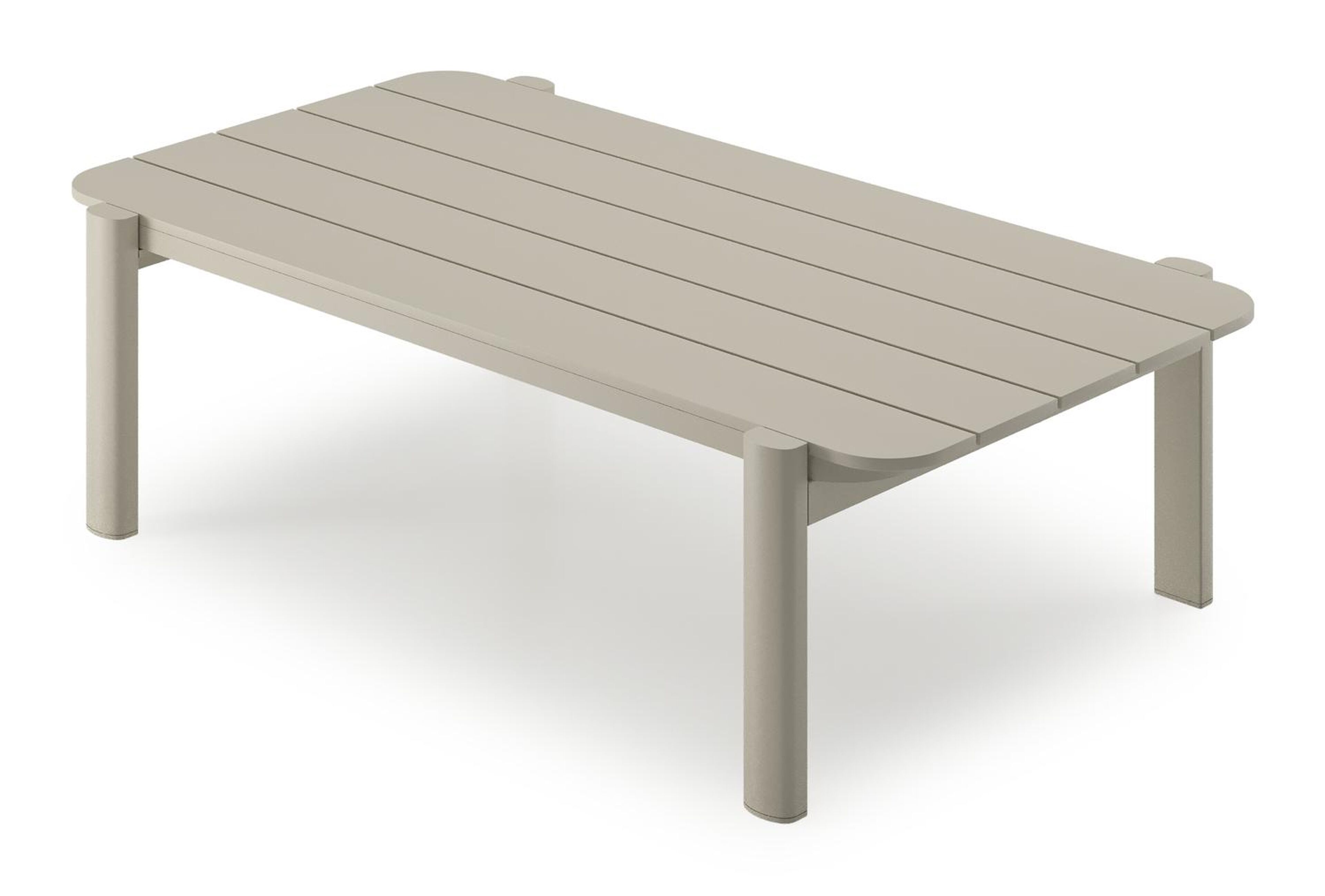 Salamanca loungetafel in beige aluminium - L 120 x B 68.3 x H 34.4 cm