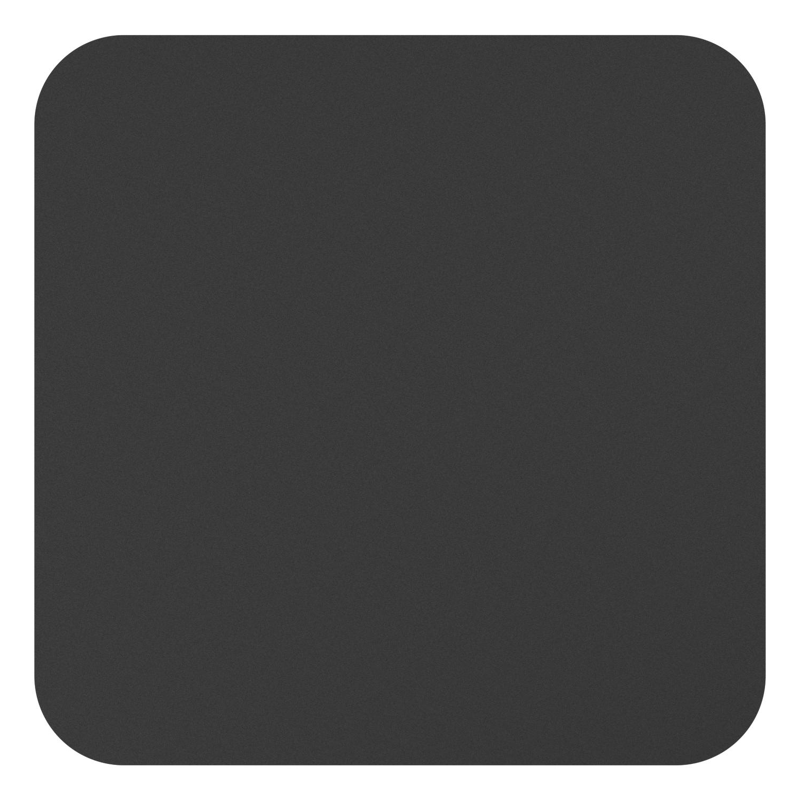 Amico low dining tuintafel afgerond vierkant in wit aluminium en volkeramiek Nero Black - L 148 x B 148 x H 61 cm