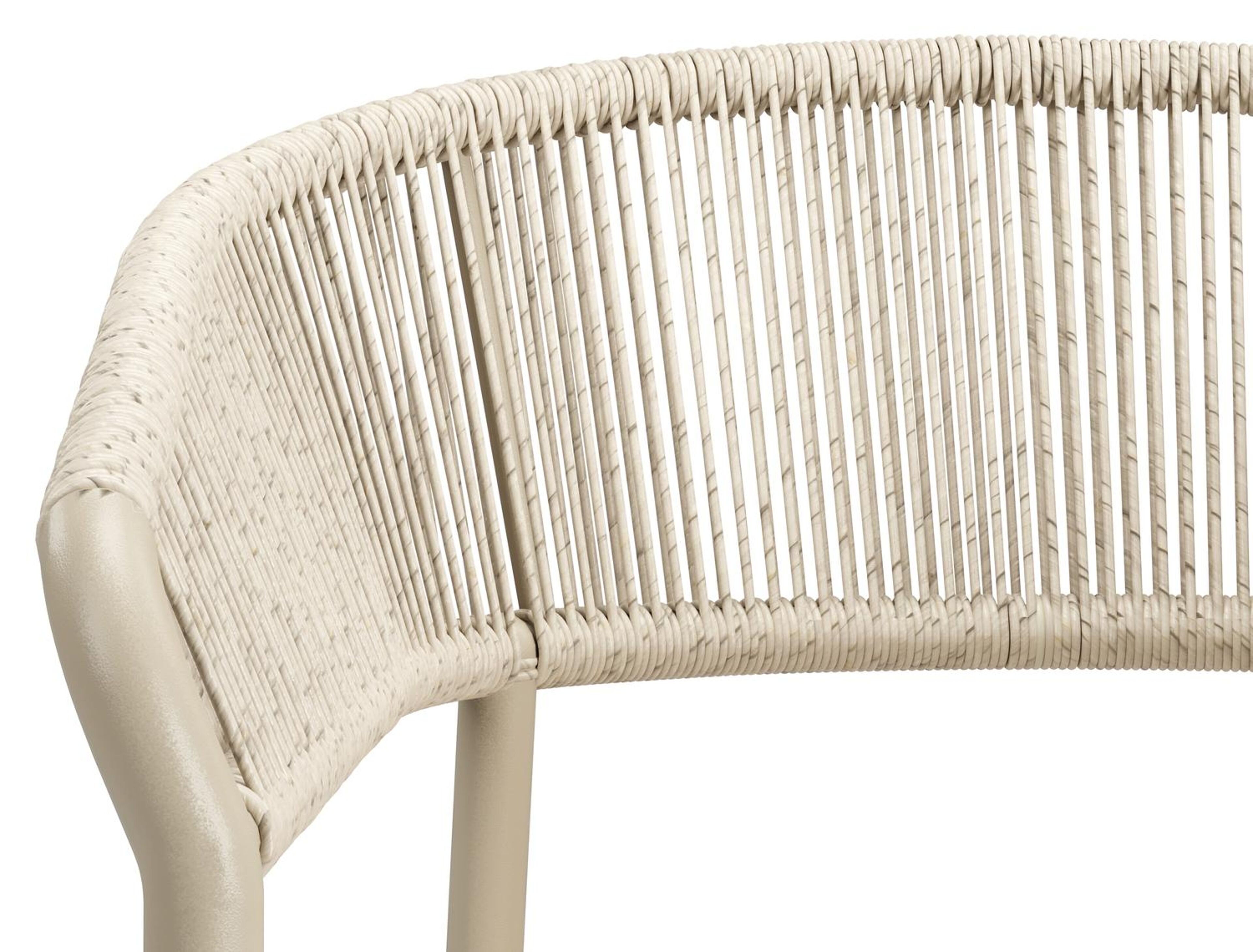 Ensemble de jardin Calobra extensible rectangulaire en aluminium beige et sintered stone Crema minerale avec 10 chaises de jardin Zamora