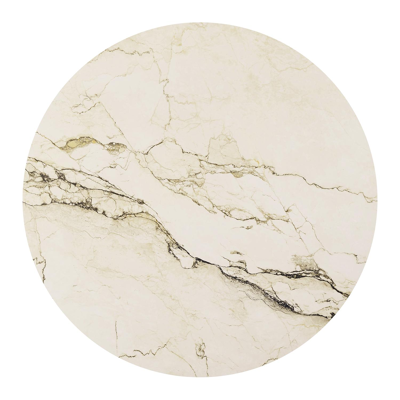 Fano tuintafel rond in zwart aluminium en volkeramiek colorado dunes - Dia. 130 x H 75 cm