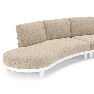 Donato loungebank in wit aluminium met all weather cosytica Bora Jungle kussen