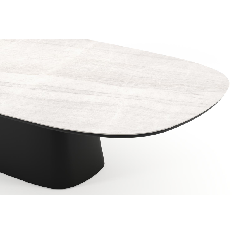 Amico tuintafel bombo xl in zwart aluminium en volkeramiek Taj Mahal - L 320 x B 148 x H 73.5 cm