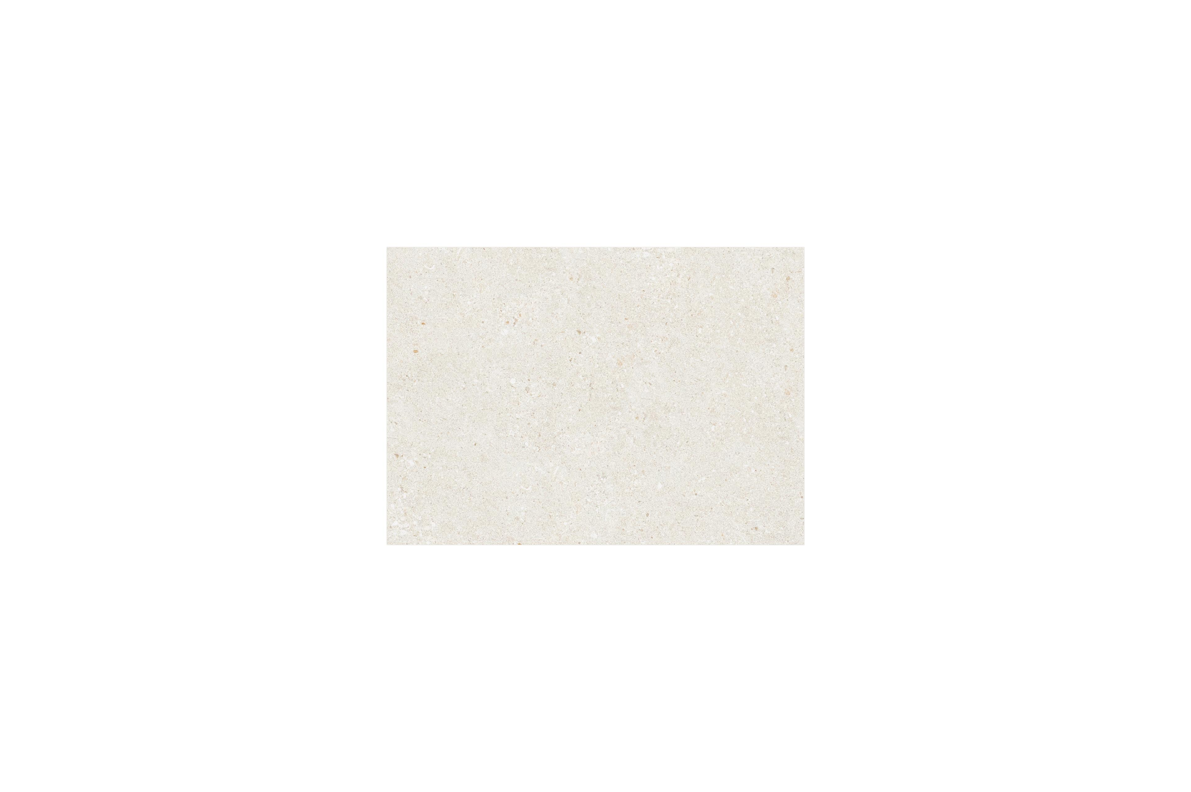 Cirello Pop up loungetafel in wit aluminium en beige volkeramiek - L 70 x B 50 x H 44/66 cm