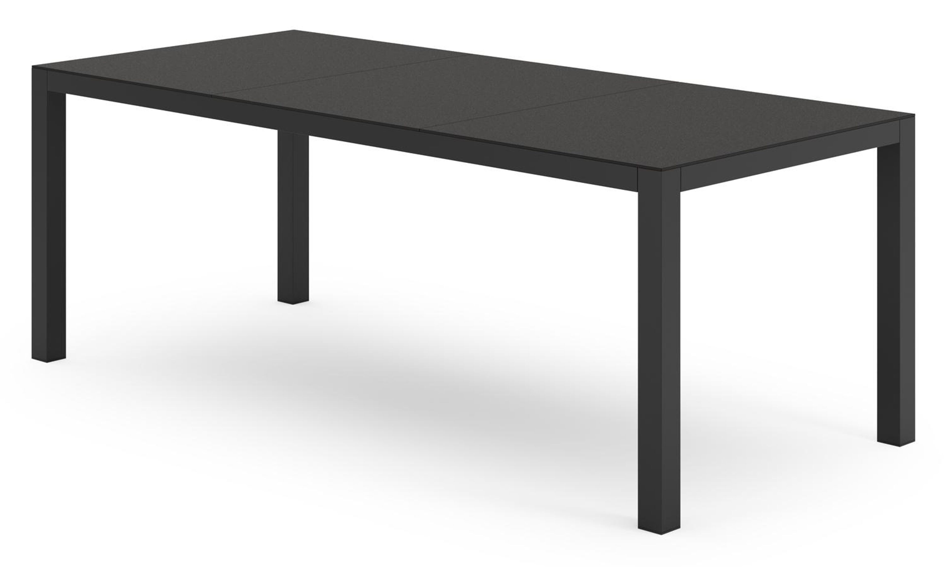 Toma tuintafel rechthoekig in zwart aluminium en sintered stone zwart - L 200 x B 90 x H 73 cm