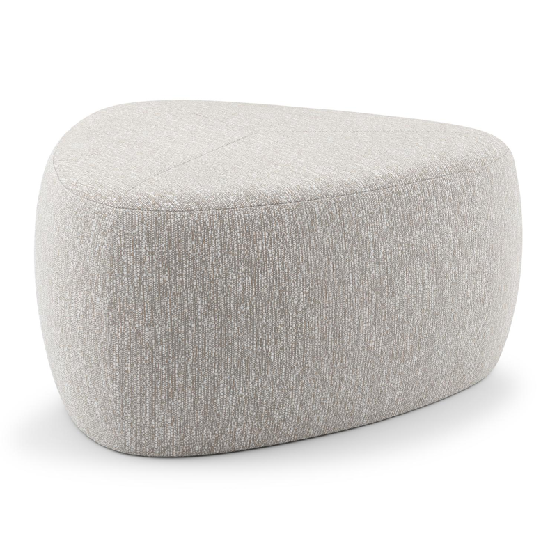 Pouf Masso en all weather sunbrella luxe tundra sand - Lrg. 60 x Prof. 60 x Haut. 35 cm