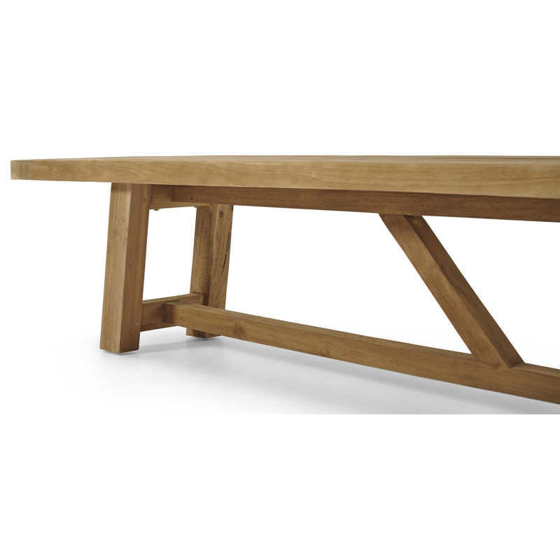 Beauville bank gerecycleerd in teak voor 6 tot 8 personen - B 330 x D 40 x H 45 cm