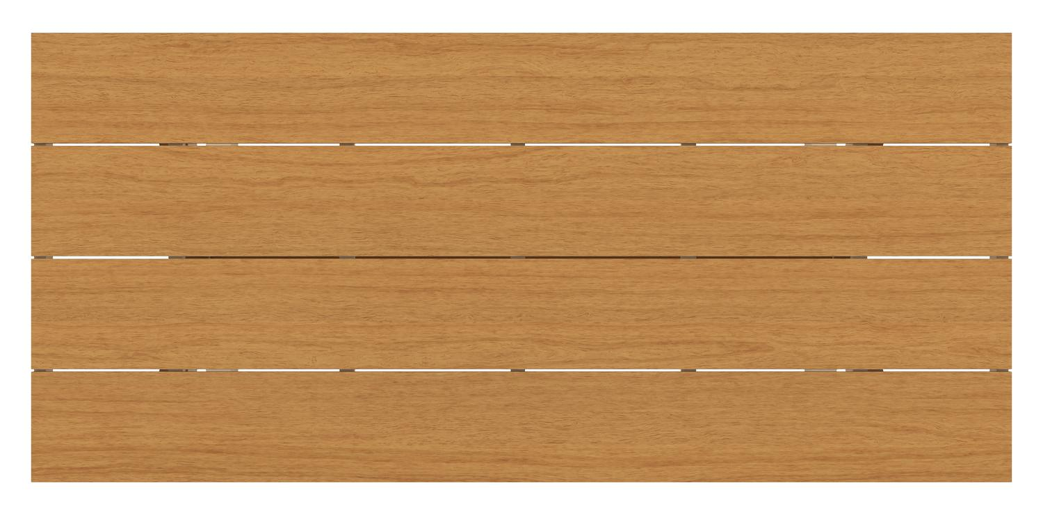 Bahia tuintafel rechthoekig in beige aluminium en polywood - L 200 x B 89 x H 75 cm