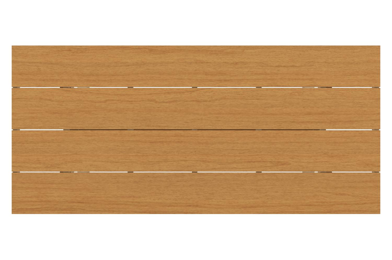 Bahia tuintafel rechthoekig in beige aluminium en polywood - L 200 x B 89 x H 75 cm