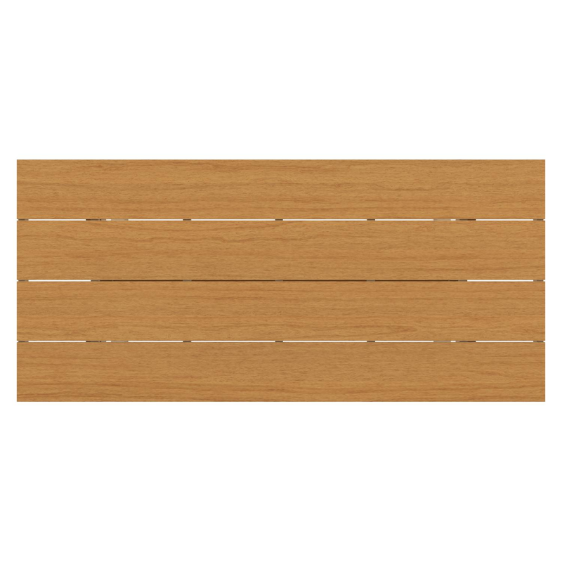Bahia tuintafel rechthoekig in beige aluminium en polywood - L 200 x B 89 x H 75 cm