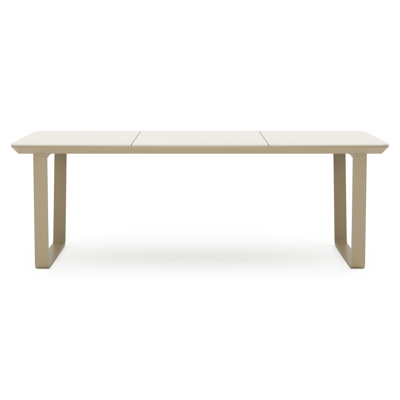 Alora tuintafel in beige aluminium en sintered stone beige - L 220 x B 100 x H 74 cm