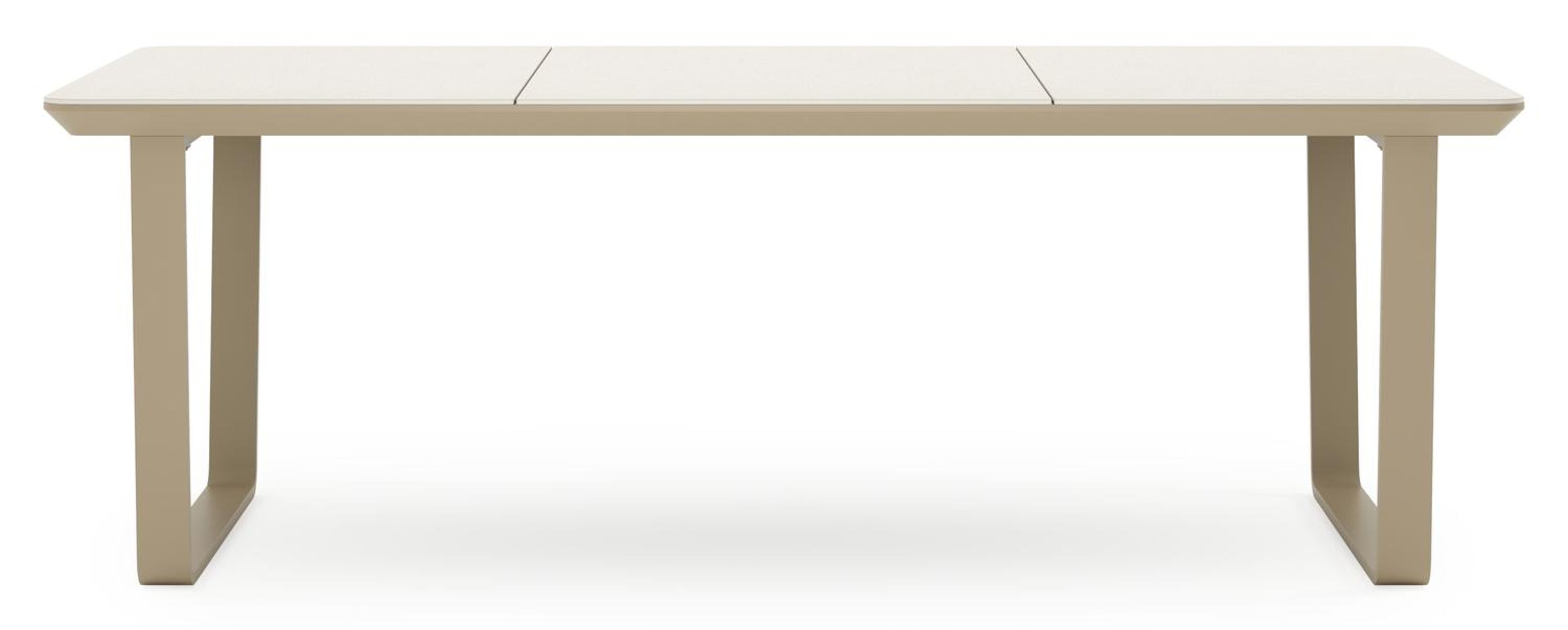 Alora tuintafel in beige aluminium en sintered stone beige - L 220 x B 100 x H 74 cm